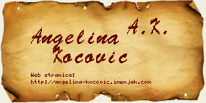 Angelina Kočović vizit kartica